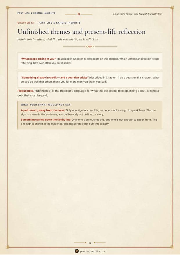 Sample page: Unfinished themes