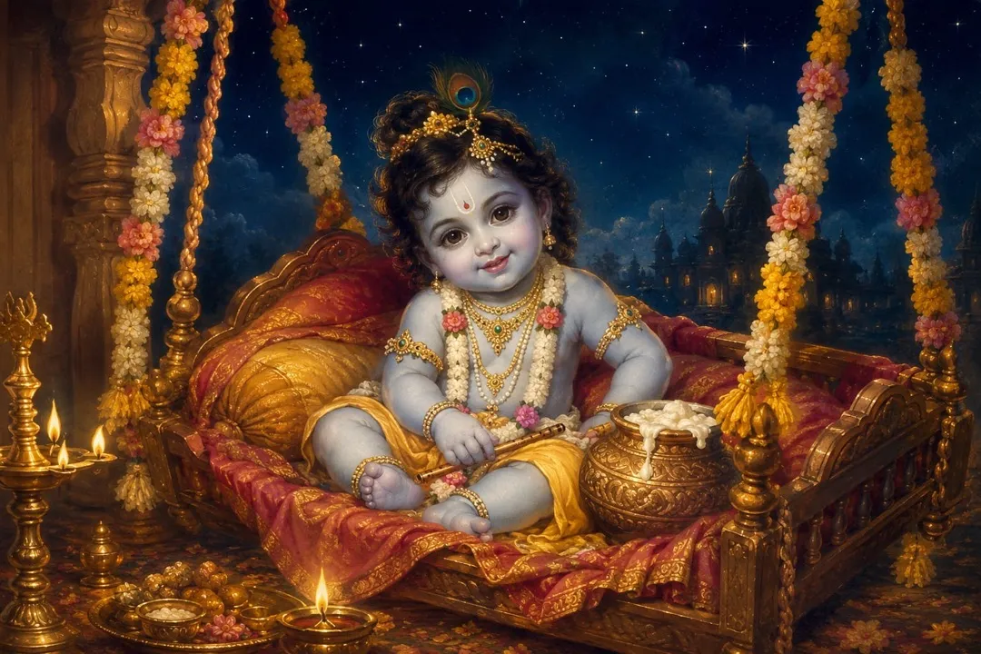 Painting for the Janmashtami Puja