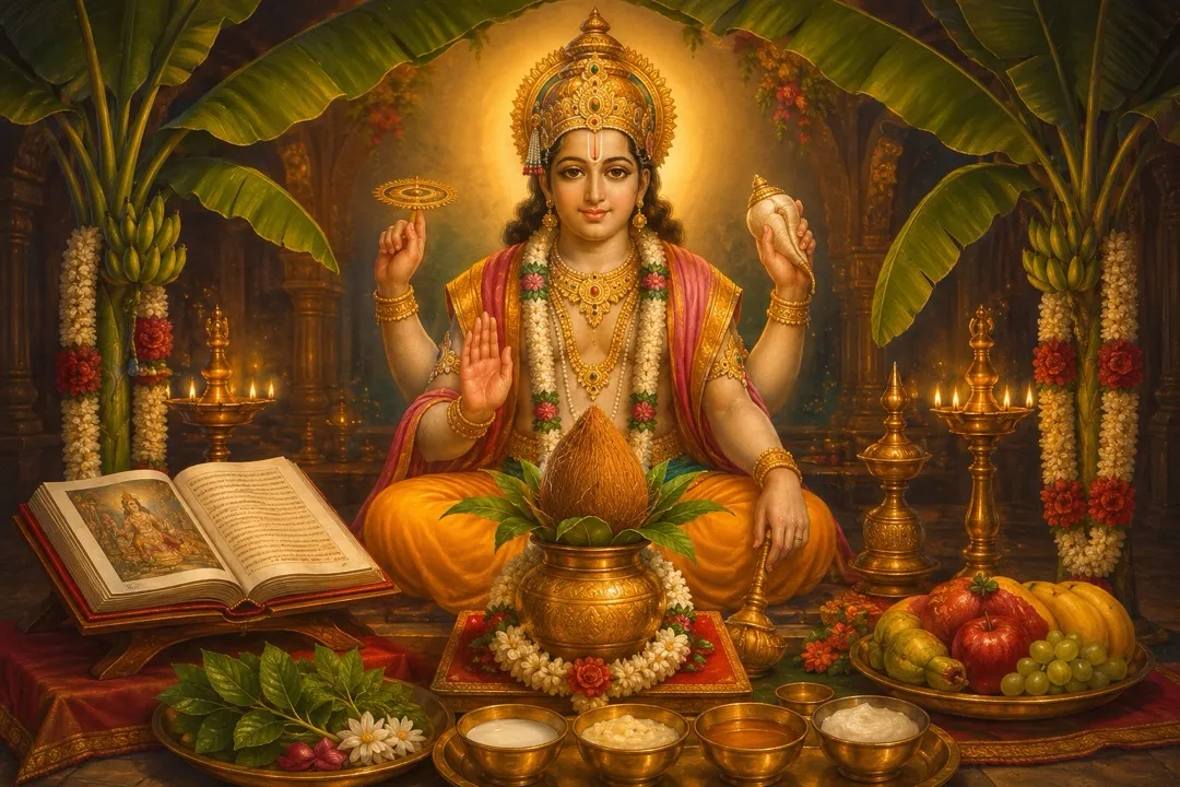 Painting for the Satyanarayan Puja