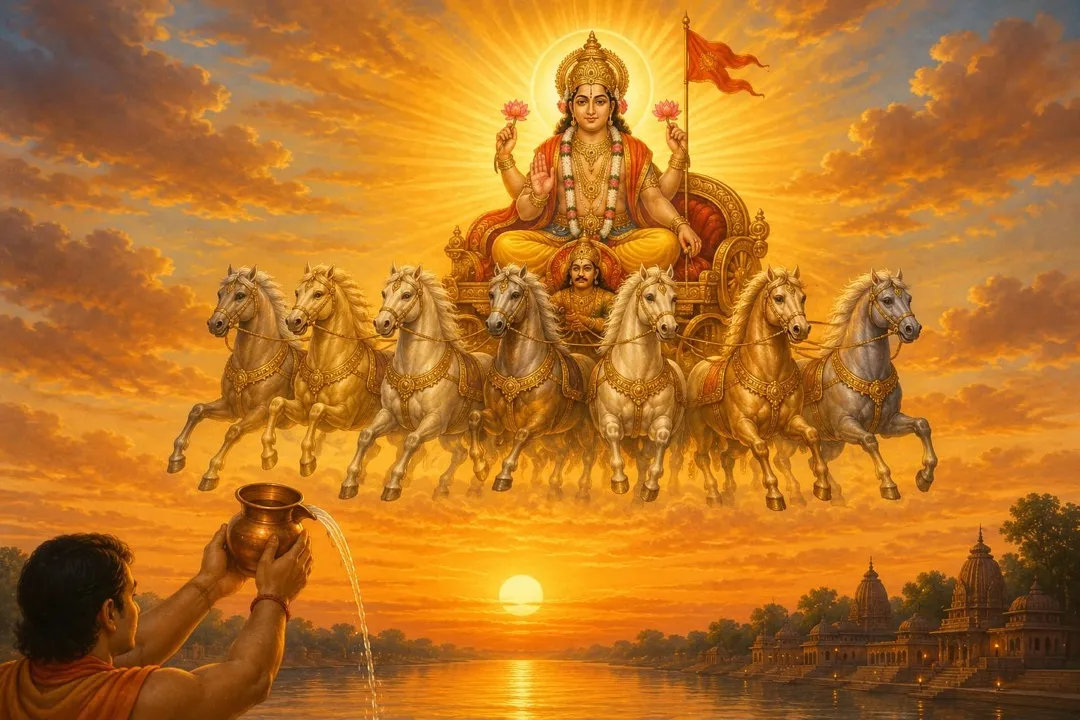 Painting for the Surya Graha Jaap