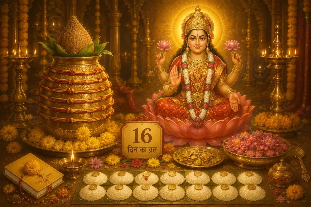 Painting for the Mahalakshmi Vrat Puja
