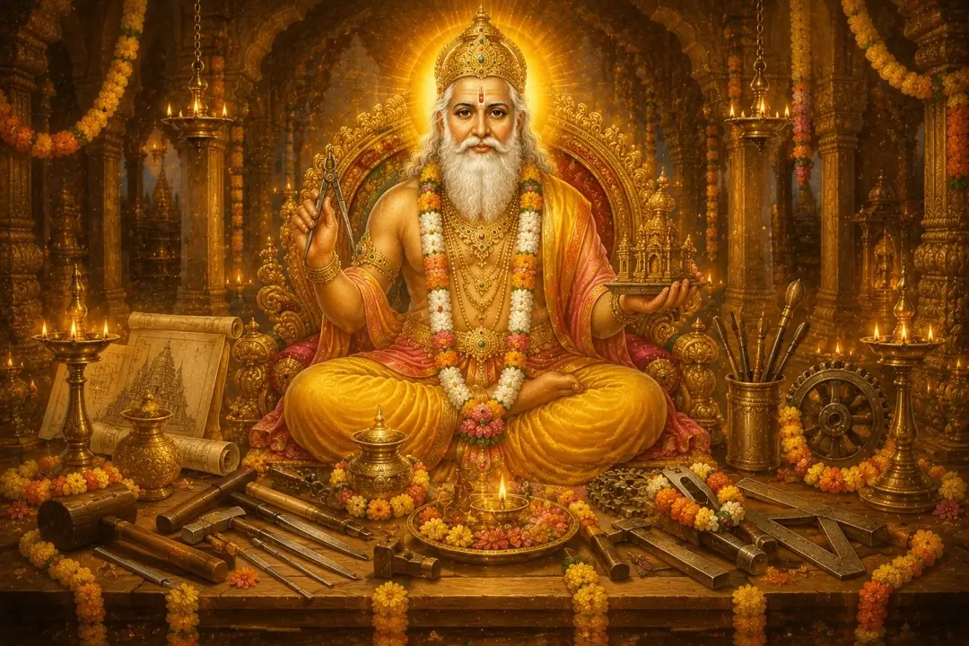 Painting for the Vishwakarma Puja